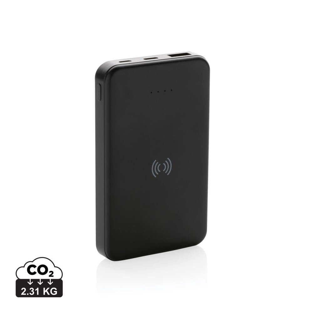 5.000mAh 5W Wireless Powerbank aus RCS recyceltem Kunststoff